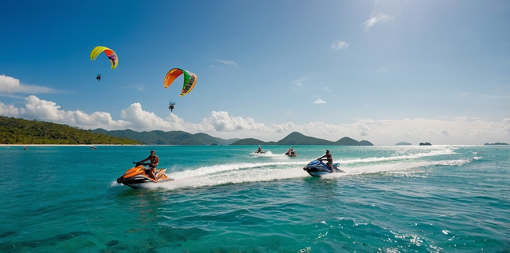 Jetski und Parasailing