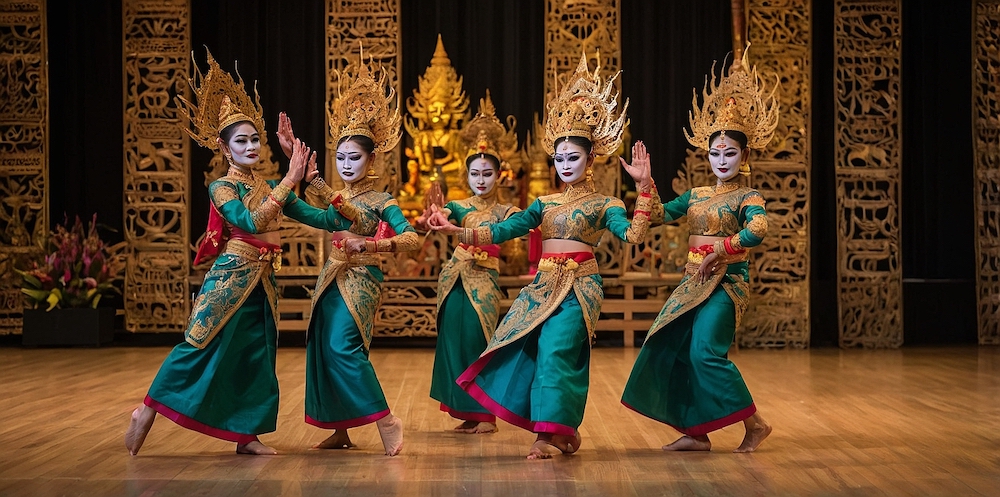 Traditionelle Thai-Tanzvorführung