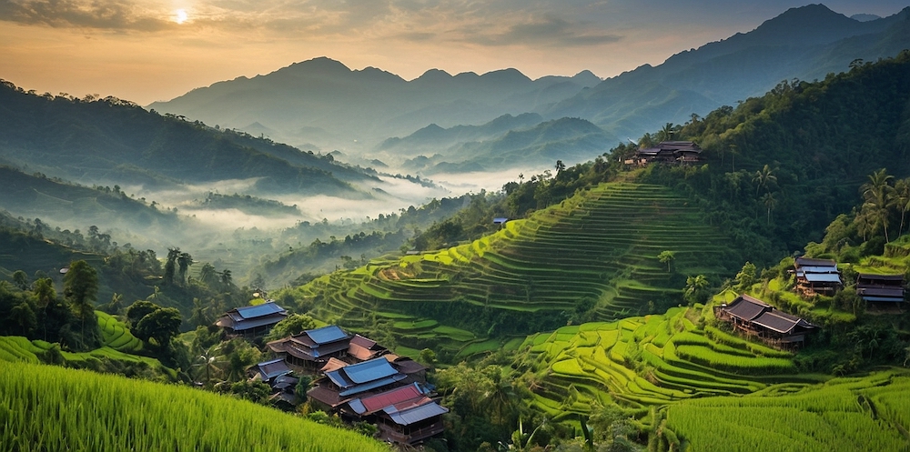 Berglandschaft in Nordthailand