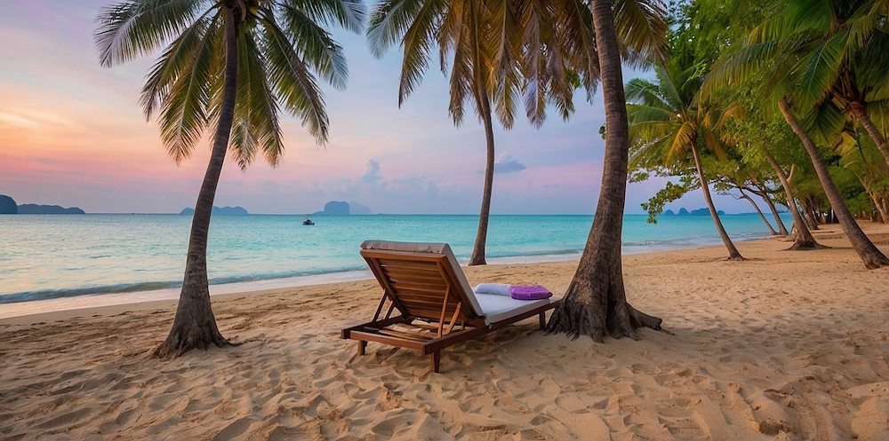 Strand bei Sonnenuntergang